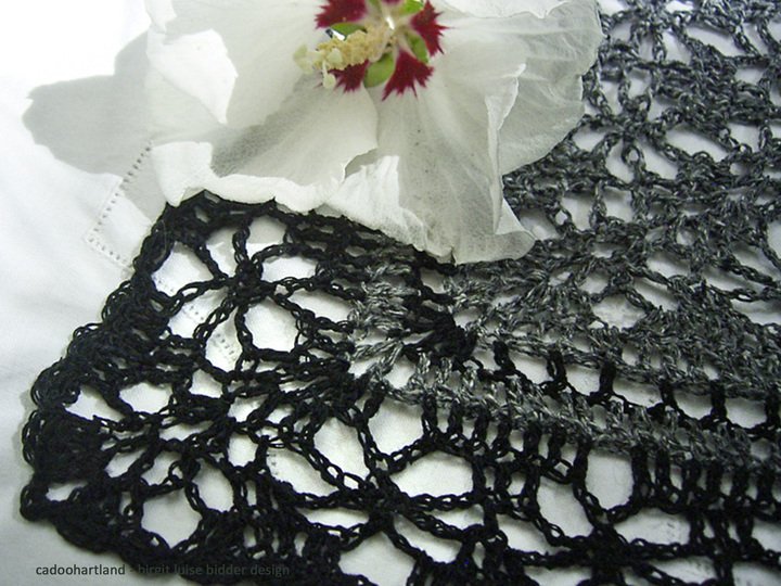 Tuch häkeln, FICHU "Zarte Freundin", Dreieckstuch, Lace, 19.Jh.