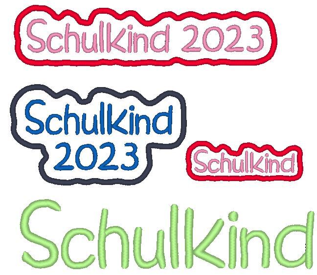 Stickdatei -  Schulkind 2023 Button