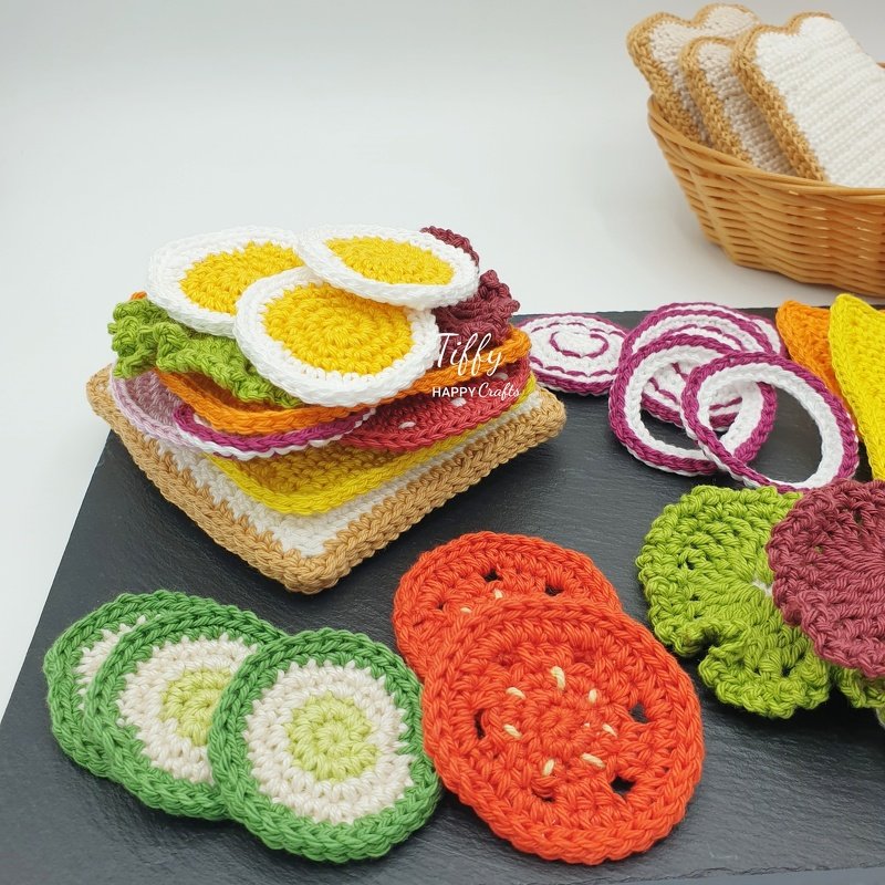 Sandwich Play Set | Amigurumi Crochet Play Food Pattern PDF
