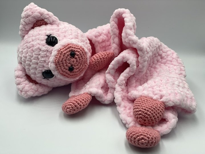 Crochet Pattern - Comforter / Lovey Pig "Piggy"