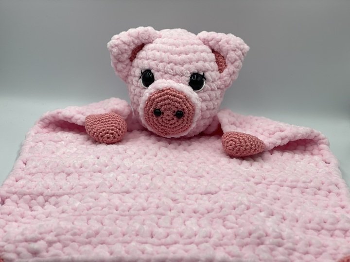 Crochet Pattern - Comforter / Lovey Pig "Piggy"
