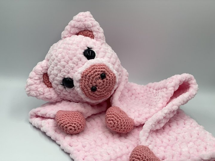 Crochet Pattern - Comforter / Lovey Pig "Piggy"