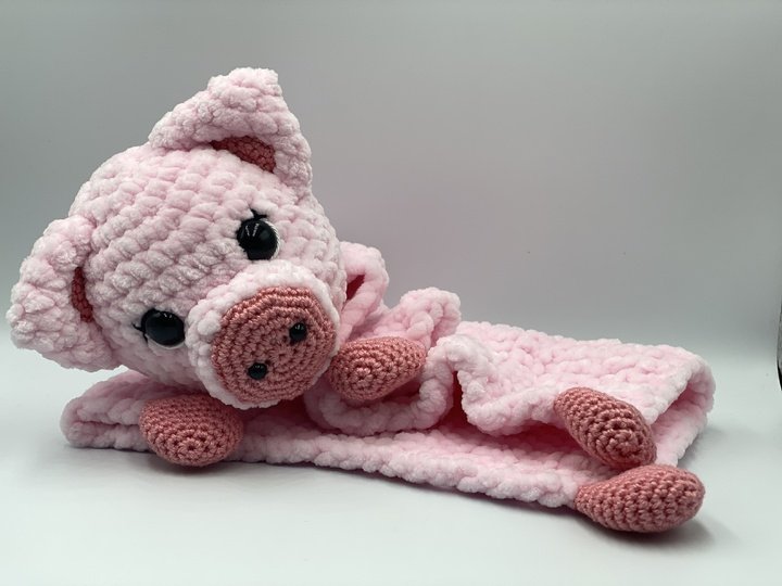 Crochet Pattern - Comforter / Lovey Pig "Piggy"