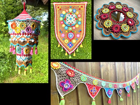 Lampion häkeln: Sparset "Indische Decoration"