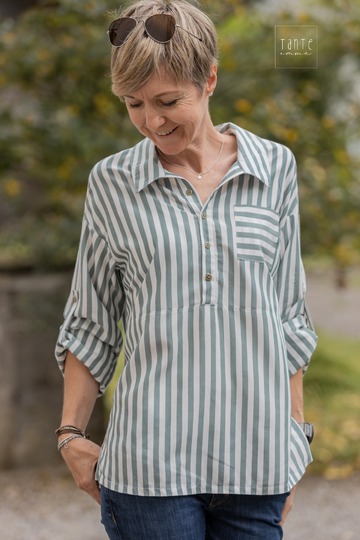 Oversizebluse – eBook Schnittmuster Gr. 32-54 – Cassis #147