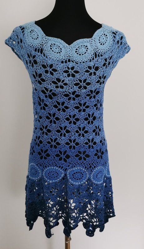 Top/Tunika/Kleid Sea Circles, Häkelanleitung - Bild 4