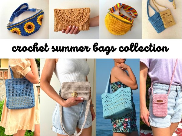 Crochet Bag Pattern Reusable Grocery Bag Weekender Bag Woman -  Denmark