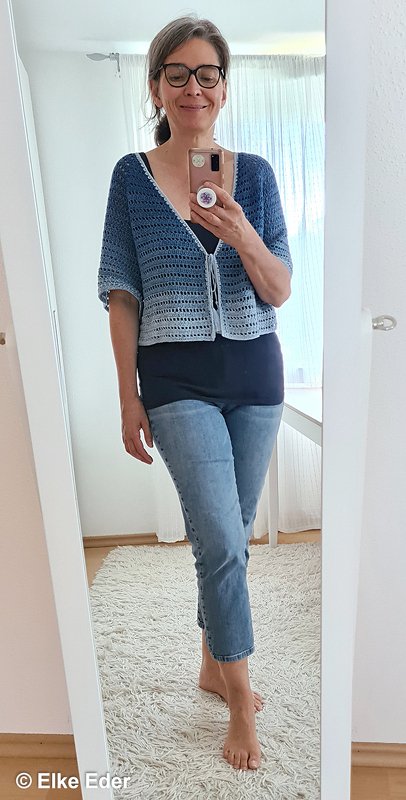 Bolero, Kurzjacke, Cardigan "Kassandra" - Raglan von oben (RVO) - Bild 7