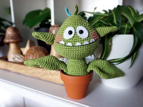 Häkelanleitung Fleischfressende Pflanze Gisbert