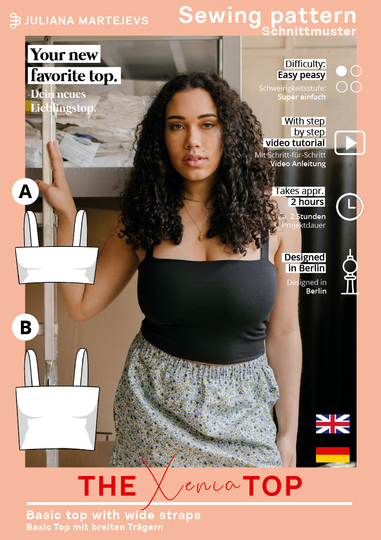 Summer Top Free Sewing Pattern, How to sew a simple jersey top, easy