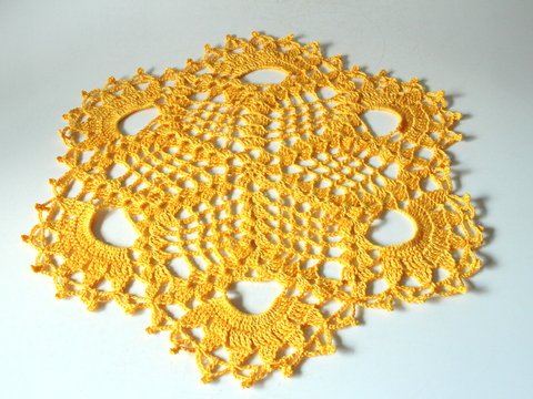 Häkelanleitung Deckchen rund Sommerfreude Filethäkeln