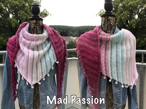 Mad Passion - Häkelanleitung flaches Dreieckstuch side-to-side