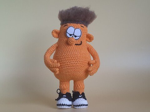 Knolli, die orangene Kartoffel - Amigurumi Häkelanleitung