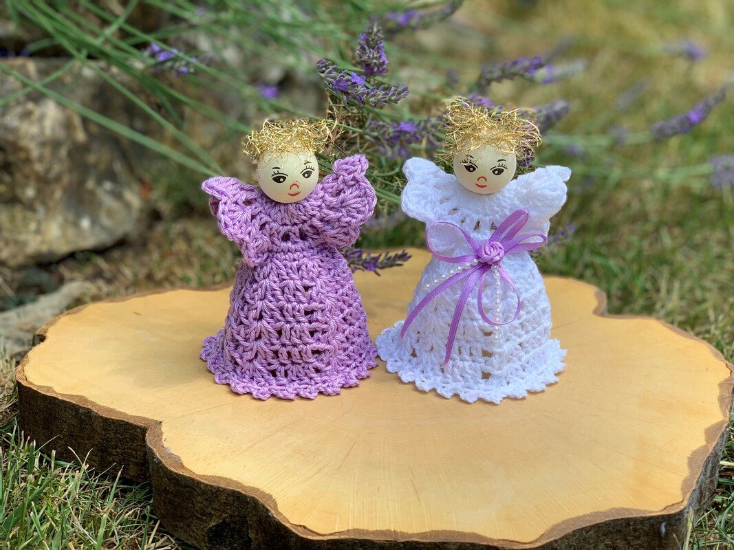 H&auml;kelanleitung Engel mit Lavendel S&auml;ckchen - Bild 4