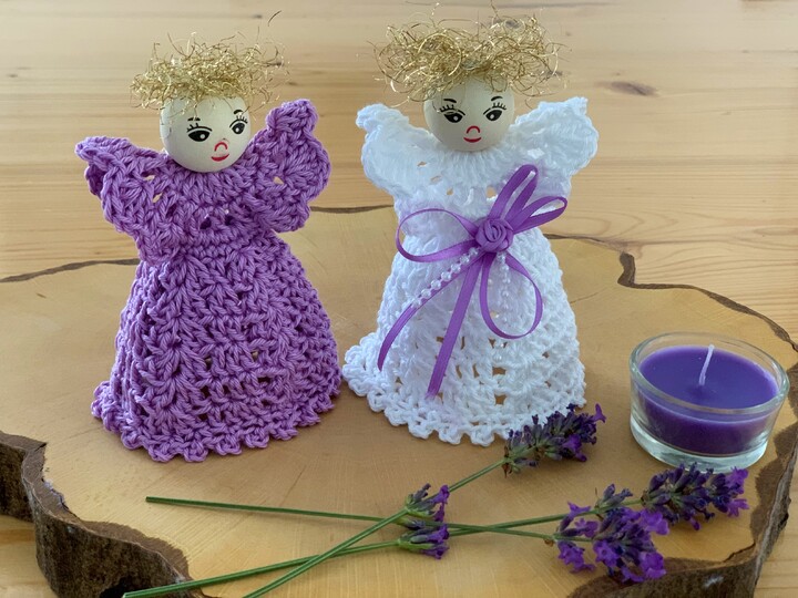 Häkelanleitung Engel mit Lavendel Säckchen