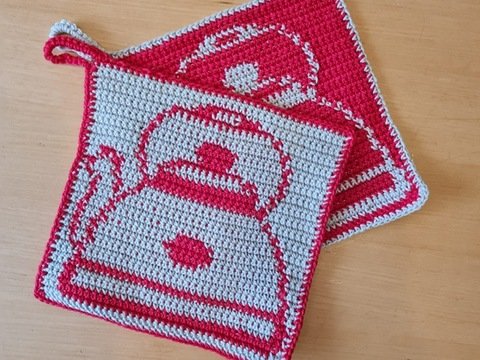 Häkelanleitung Topflappen Kessel