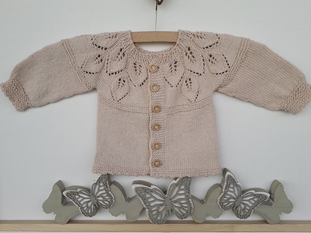 Strickanleitung Baby-/Kinderjacke in  2 Varianten und in 7 Größen, deutsch