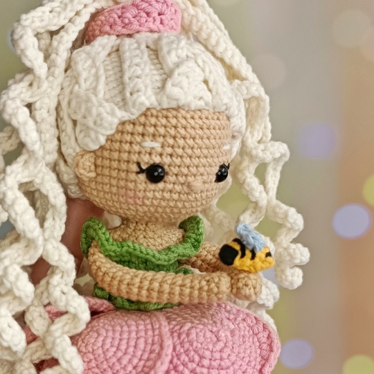 Häkelanleitung Puppe, Blumenfee Amigurumi