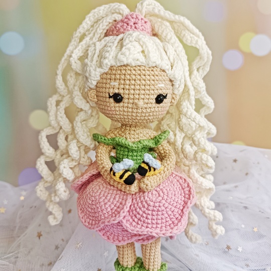 Häkelanleitung Puppe, Blumenfee Amigurumi