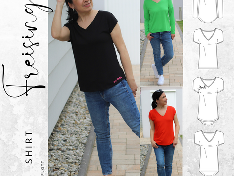 Ebook Shirt FREISING Gr. 32-56 + gratis Plottdatei