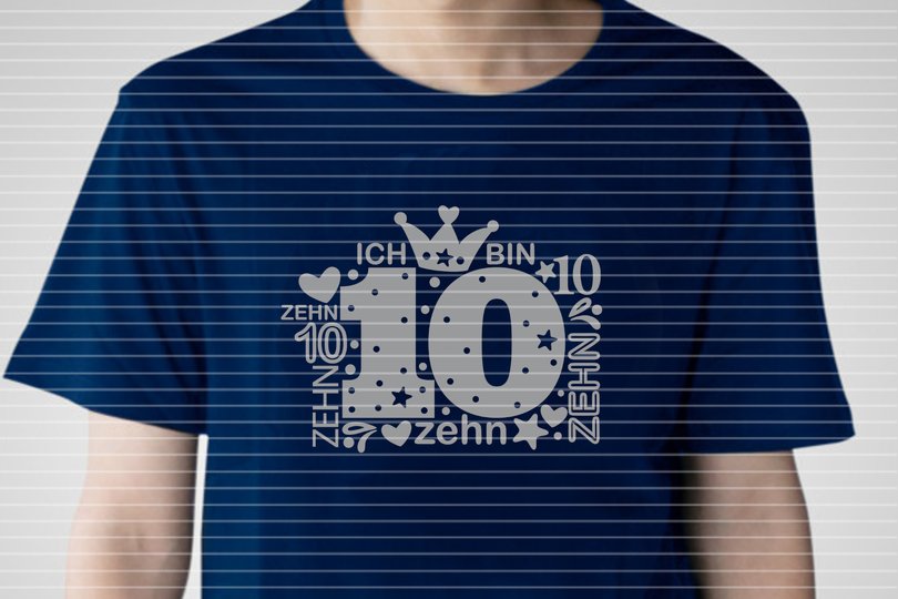 Zahl Zehn Plotterdatei SVG DXF