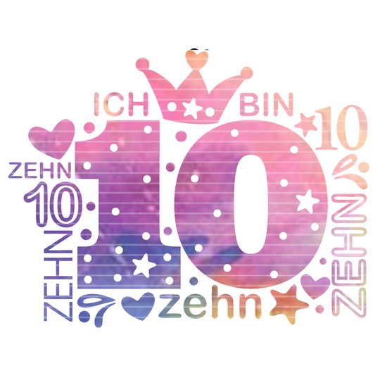 Zahl Zehn Plotterdatei SVG DXF