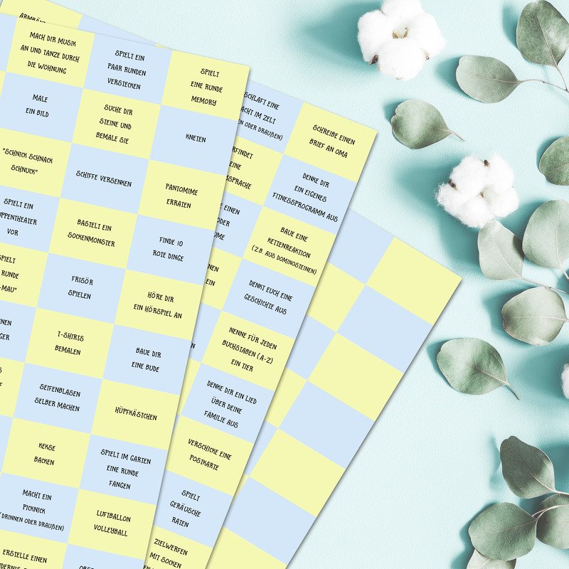 PDF 100 Ideen gegen Langeweile Kinder PDF Spiele Kinder Lose ziehen Kinder