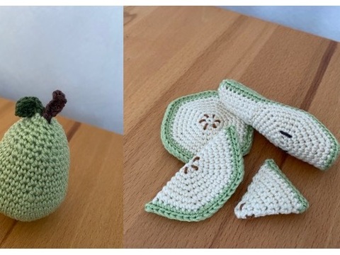 Birne häkeln für Spielküche oder Kaufladen