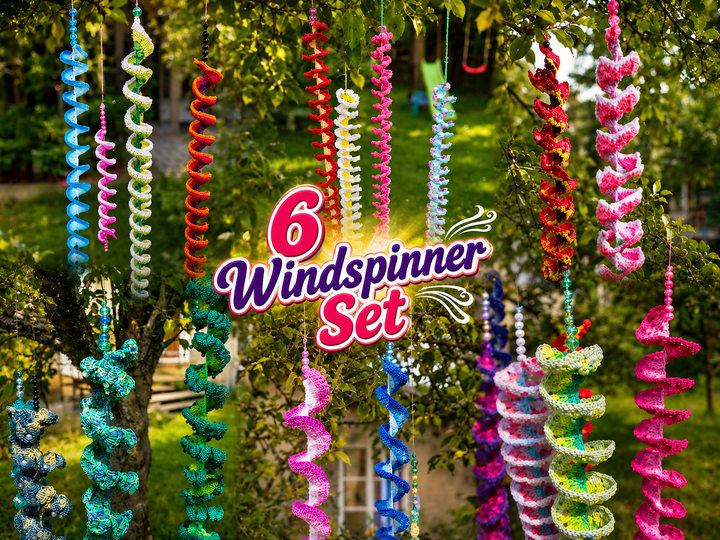 6 dekorative Windspinner - Häkelanleitung