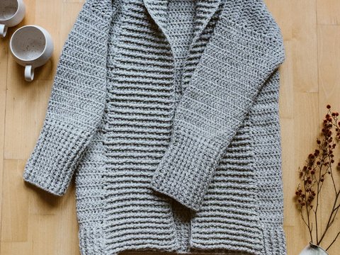 Häkel-Jacke "Taylor" mit Kragen Häkelanleitung // PDF Anleitung