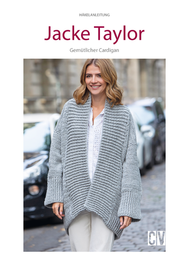 Häkel-Jacke "Taylor" mit Kragen Häkelanleitung // PDF Anleitung