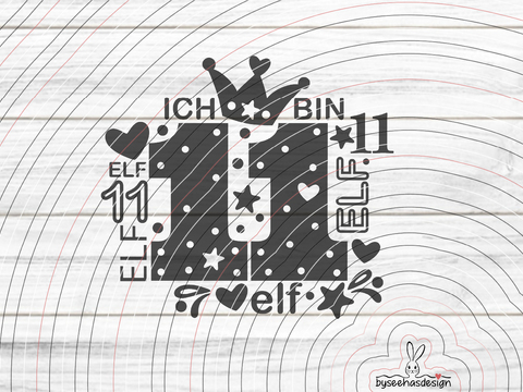 Zahl Elf Plotterdatei SVG DXF