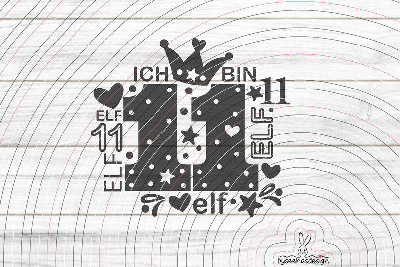 Zahl Elf Plotterdatei SVG DXF