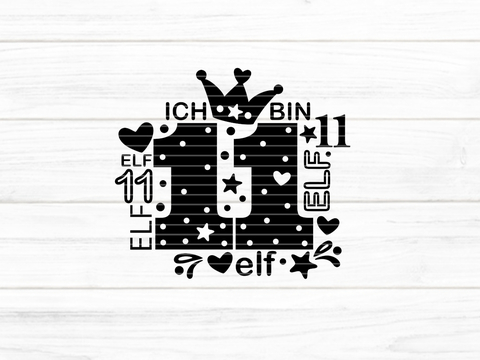 Zahl Elf Plotterdatei SVG DXF FCM