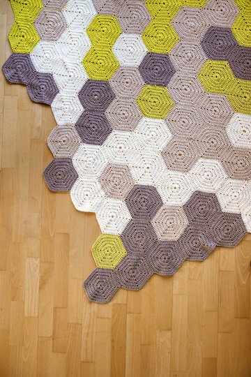 Hexagon Decke häkeln // PDF Anleitung für Anfänger geeignet