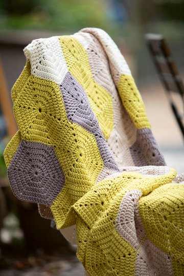 Hexagon Decke häkeln // PDF Anleitung für Anfänger geeignet