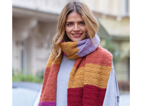 Federleichte, Kunterbunte Stola Häkelanleitung // PDF-Anleitung