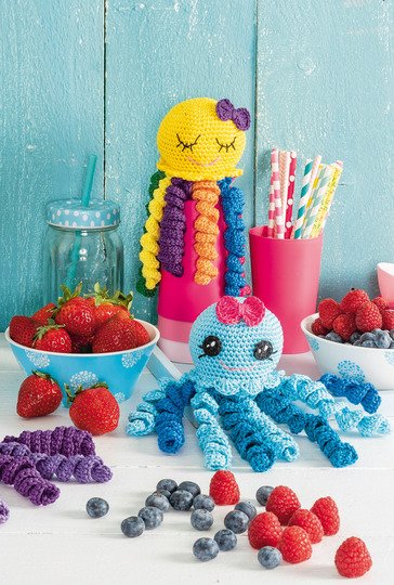 Niedliche, bunte Oktopusse