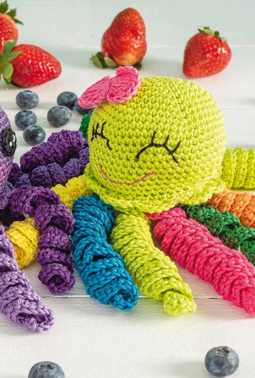 Niedliche, bunte Oktopusse