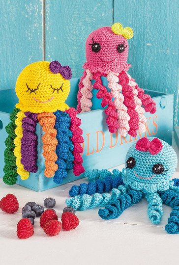 Niedliche, bunte Oktopusse