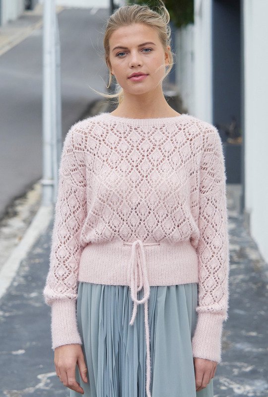 Pullover mit Ajourmuster in Rosa - Bild 2