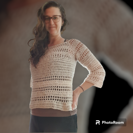 My Love - Boho Pullover mit Trompetenärmeln und Fransen
