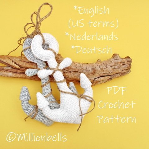 Amigurumi Anchor Crochet Pattern Beach Decor Nautical Ornament Sea - Image 2