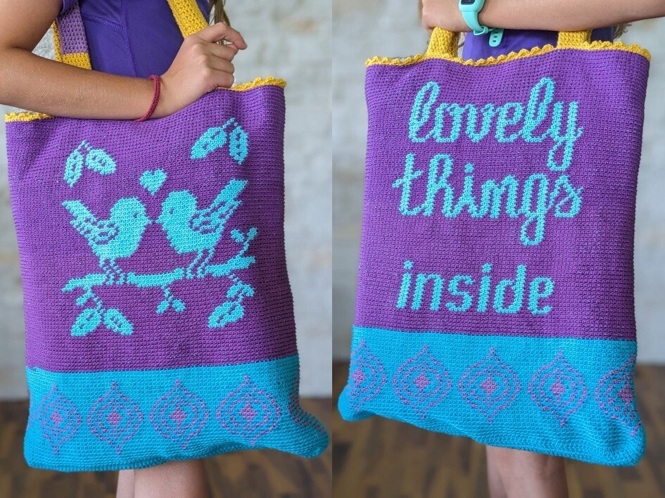 Tasche / Shopper "lovely things", super stabil - Häkelanleitung