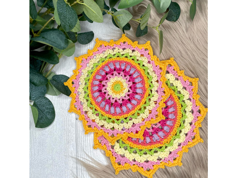 Häkelanleitung Mandala Dahlias Sister