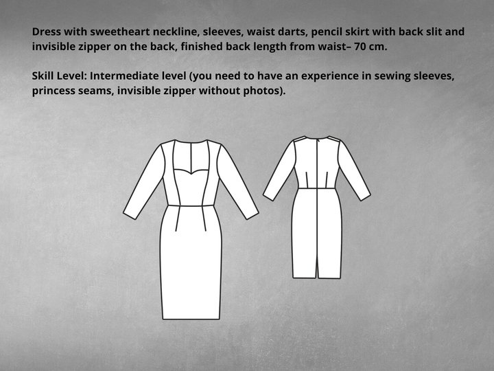 Sweetheart Neckline Dress Pattern, Sewing Patterns, Vintage Dress Pattern