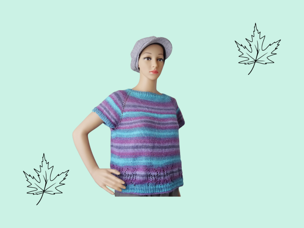 Strickanleitung Chocho Modischer Pullover mit Lochmuster und Kurzarm - Bild 9