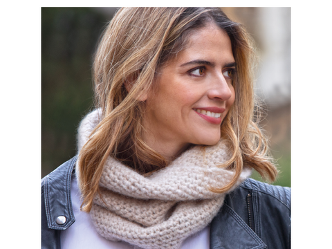 Kuscheliger Loop "Emily" in Creme Häkelanleitung // PDF-Anleitung