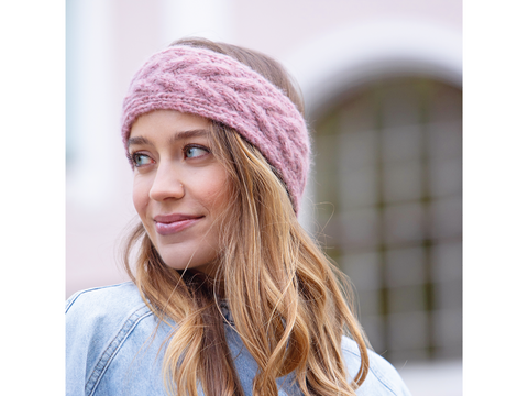 Verspieltes Stirnband mit Zopfmuster Strickanleitung // PDF-Anleitung