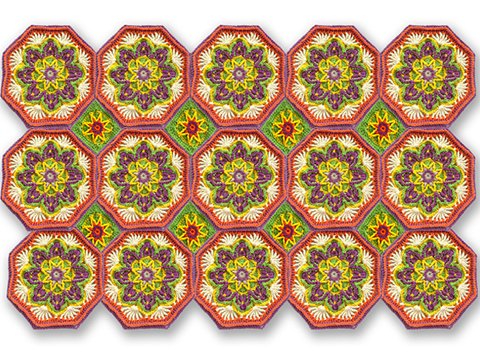 2 verschiedene Sternen-Granny für z. B.: eine Decke